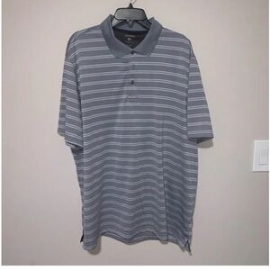 George Men’s Light Gray Striped Polo George Gray Striped Men's Polo Shirt XXL